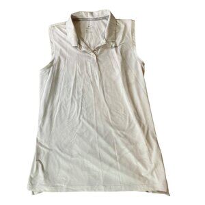 Nike Golf Dri-Fit Womens Sleeveless Polo Shirt Large White Large